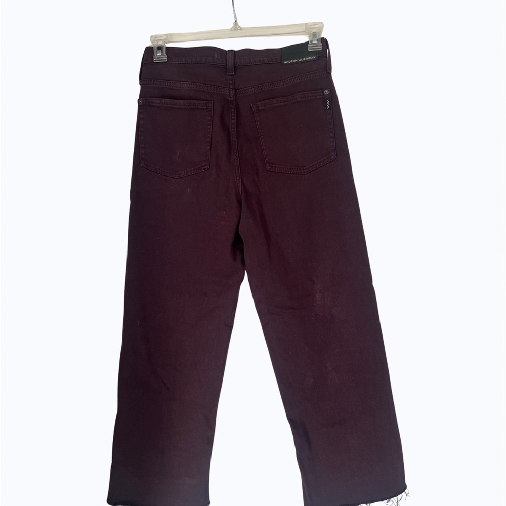 Savannah Dark Burgundy Wide Leg Flare Jeans - Picture 4 of 7